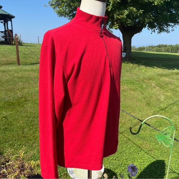 The North Face 1/4 Zip Red Lightweight Sweater Men's Size Medium - Picture 7 of 10